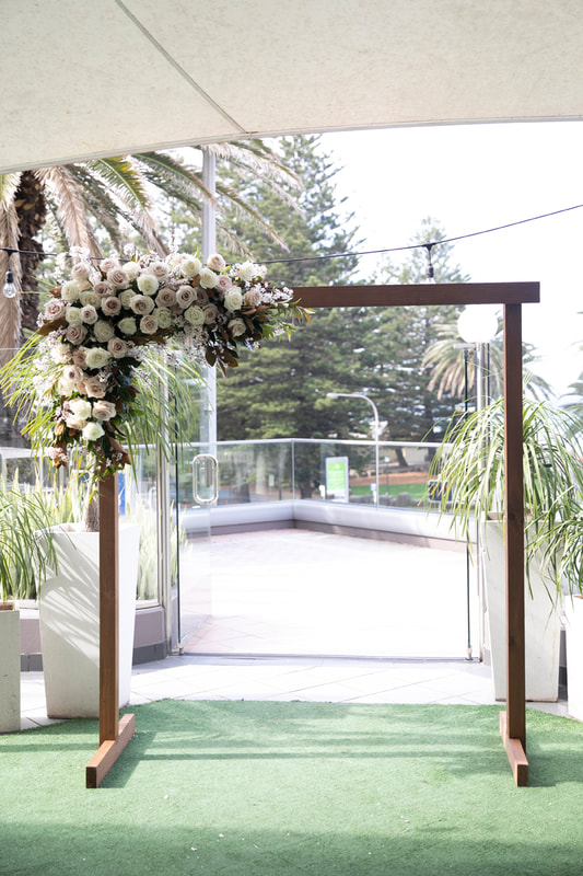 Wooden Wedding Arch for hire Sydney, Cronulla, Sutherland Shire and Beyond