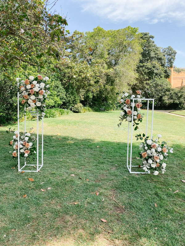Metal Flower Plinths available for hire Sydney, Cronulla, Sutherland shire and beyond