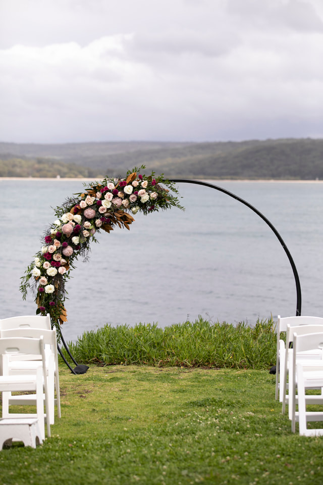 Black Luna Wedding arch available for hire Sydney, Cronulla, Sutherland Shire and beyond