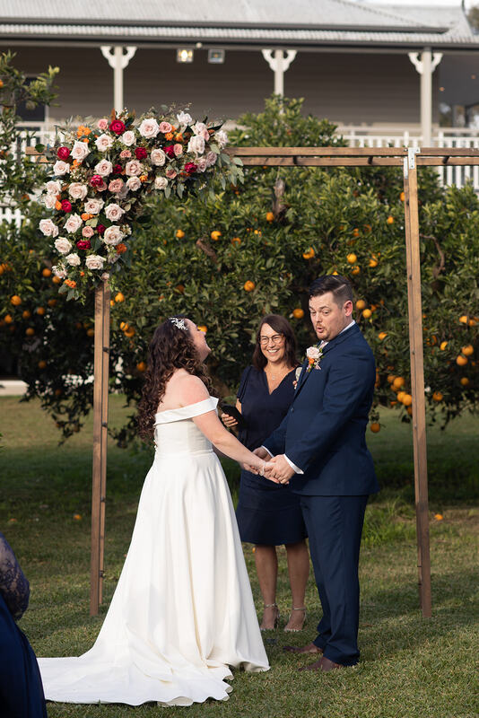 Sydney Elopement by the orange orchard - Cornwallis House Wedding